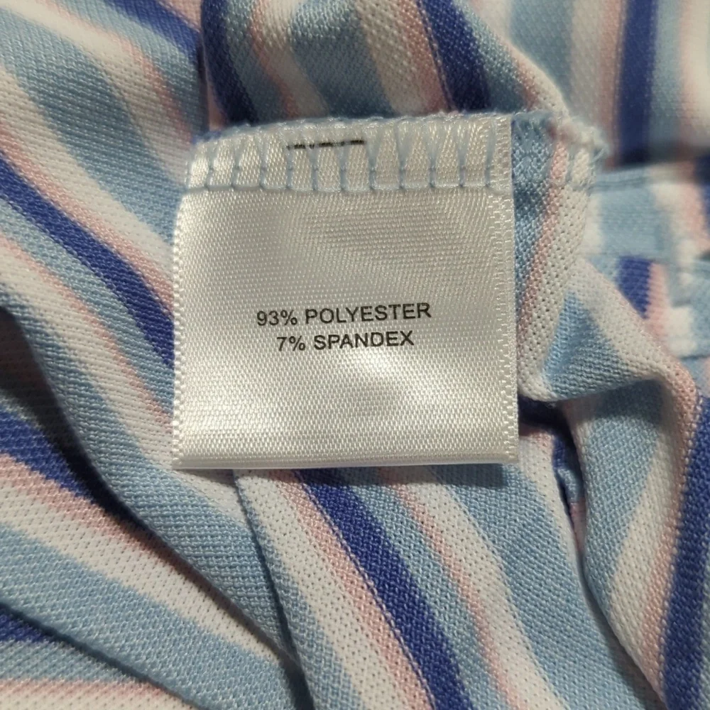 Peter Millar Summer Comfort Men's Short Sleeve Striped Polo Shirt Size XL - Picture 6 of 8